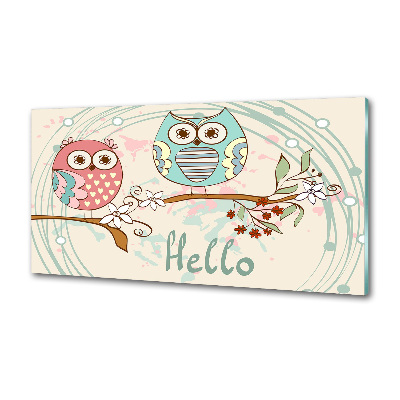 Glass splashback Owls