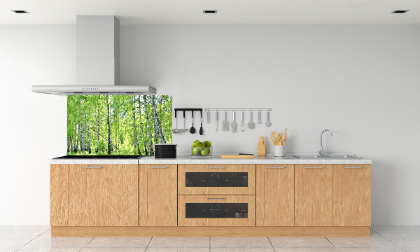 Kitchen splashback Birch forest