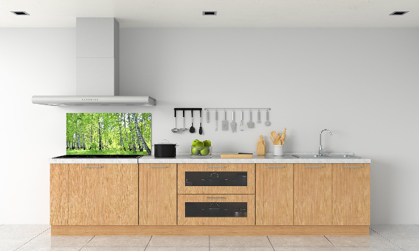 Kitchen splashback Birch forest