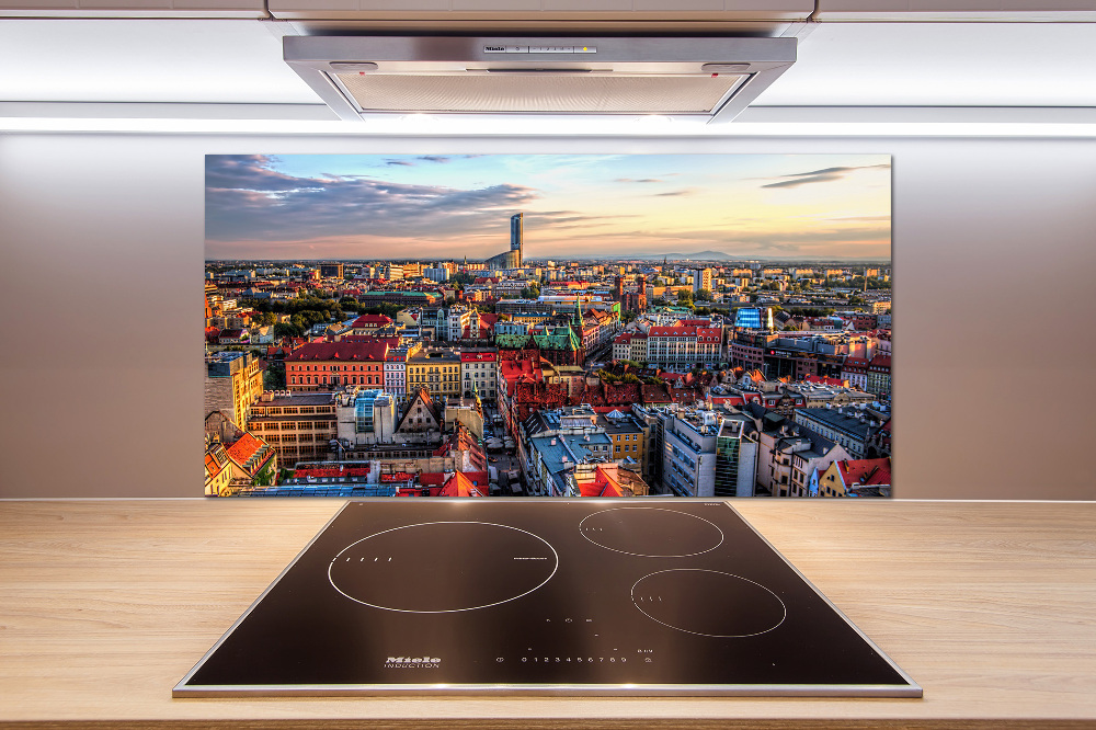 Kitchen wall panels Panorama of Wrocław