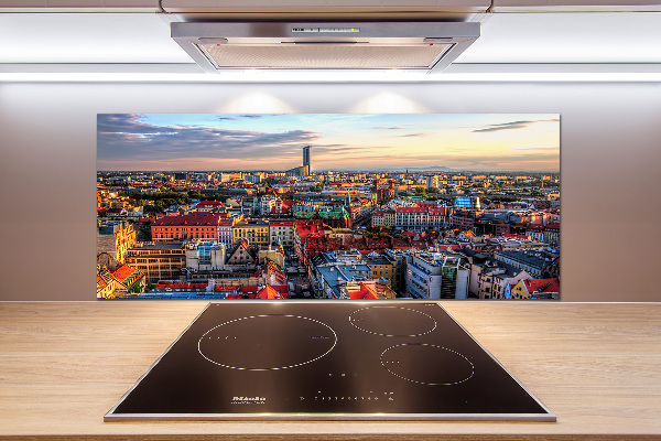 Kitchen wall panels Panorama of Wrocław