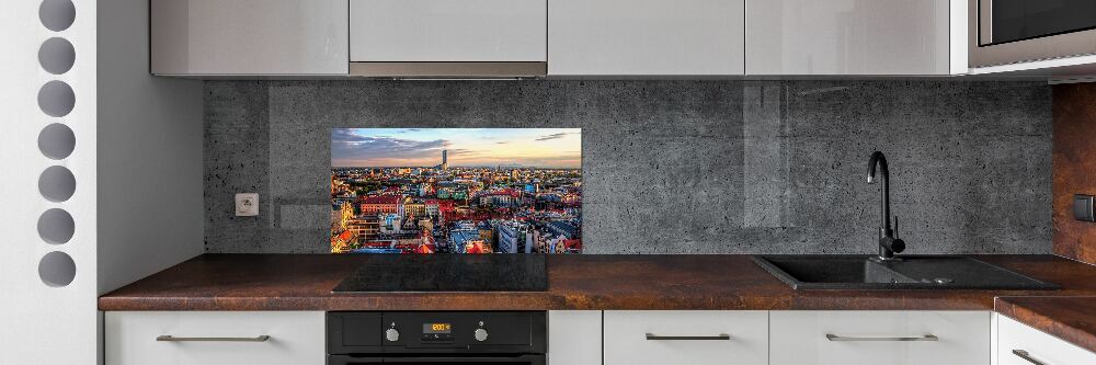 Kitchen wall panels Panorama of Wrocław