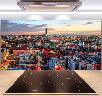 Kitchen wall panels Panorama of Wrocław