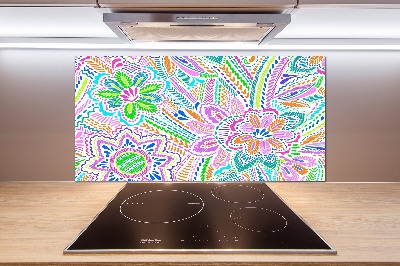 Kitchen splashback Floral pattern