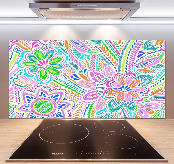 Kitchen splashback Floral pattern