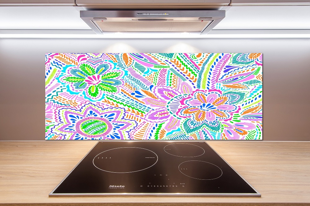 Kitchen splashback Floral pattern