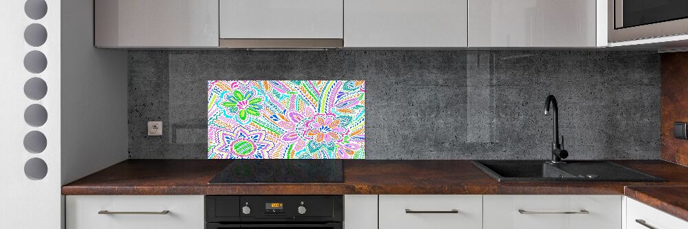 Kitchen splashback Floral pattern