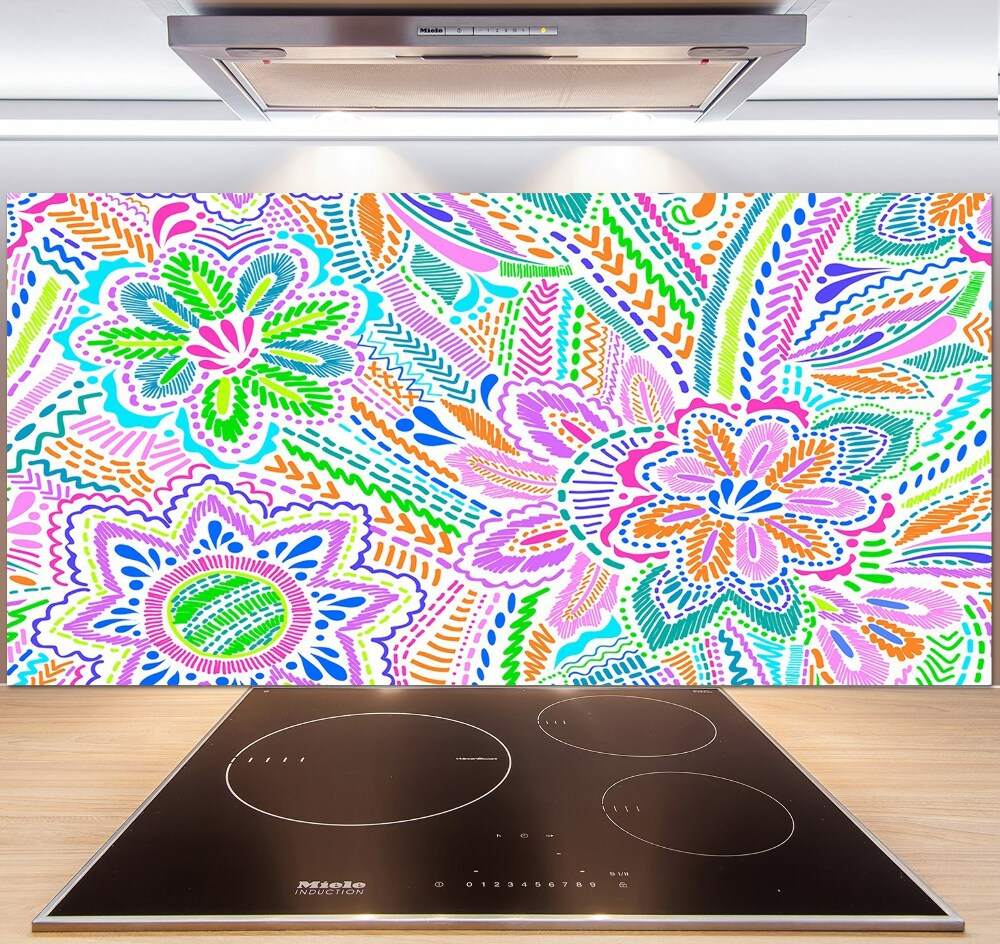 Kitchen splashback Floral pattern