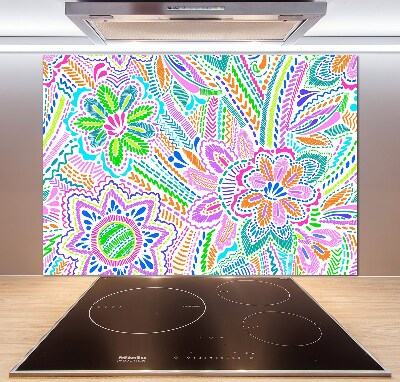 Kitchen splashback Floral pattern