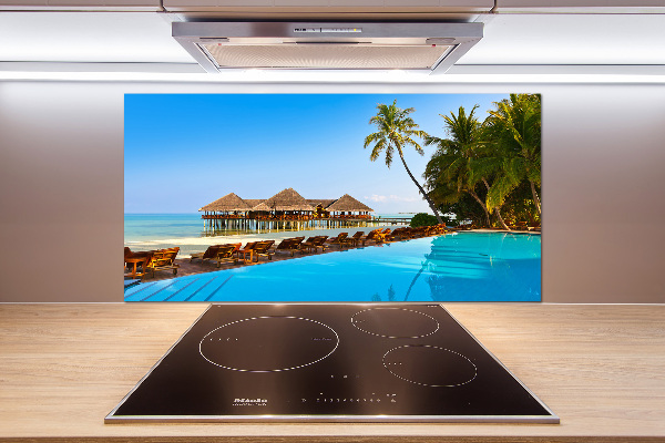 Cooker splashback Swimming pool in the Maldives