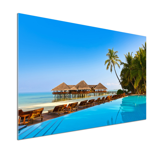 Cooker splashback Swimming pool in the Maldives