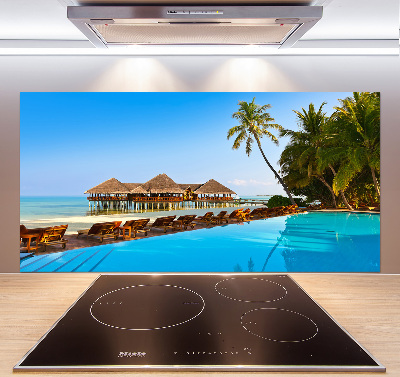 Cooker splashback Swimming pool in the Maldives