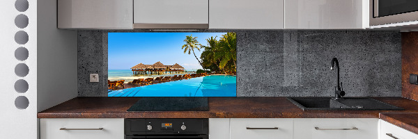 Cooker splashback Swimming pool in the Maldives