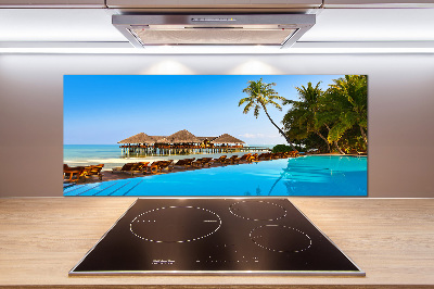 Cooker splashback Swimming pool in the Maldives