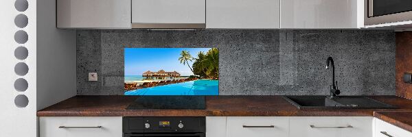 Cooker splashback Swimming pool in the Maldives