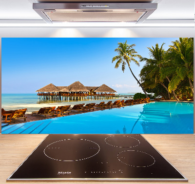 Cooker splashback Swimming pool in the Maldives