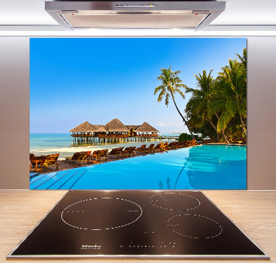 Cooker splashback Swimming pool in the Maldives