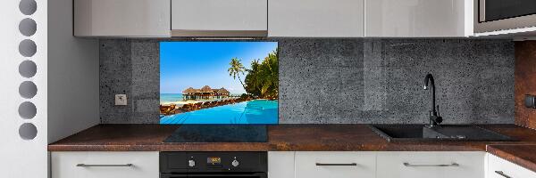 Cooker splashback Swimming pool in the Maldives