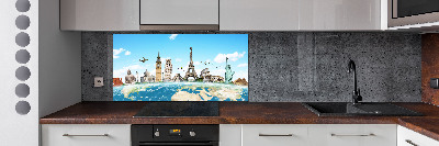 Cooker splashback World monuments