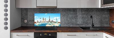 Cooker splashback World monuments