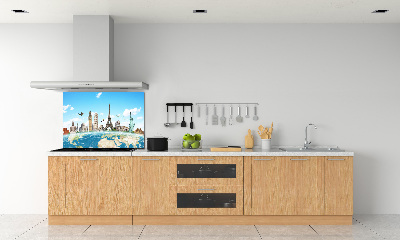 Cooker splashback World monuments