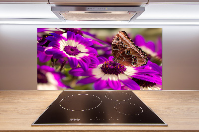 Kitchen splashback Flower butterfly