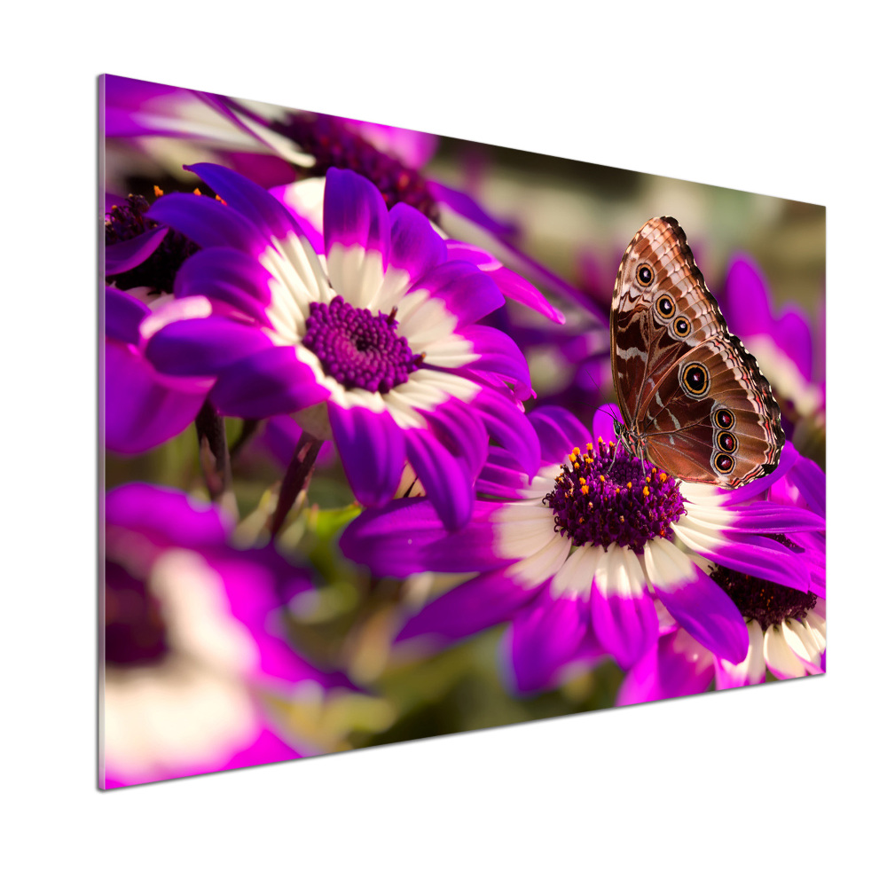 Kitchen splashback Flower butterfly