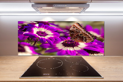 Kitchen splashback Flower butterfly