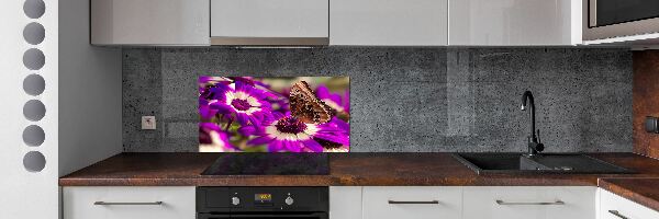 Kitchen splashback Flower butterfly