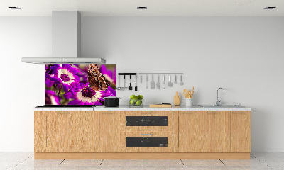 Kitchen splashback Flower butterfly