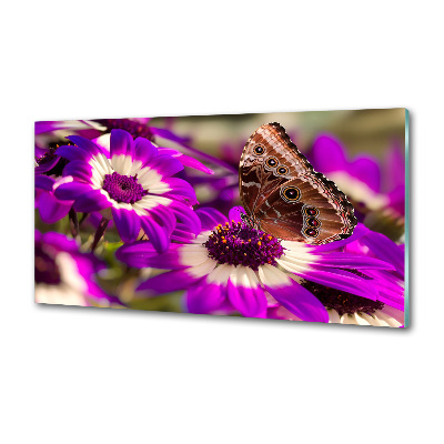 Kitchen splashback Flower butterfly