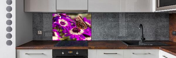 Kitchen splashback Flower butterfly