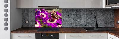 Kitchen splashback Flower butterfly