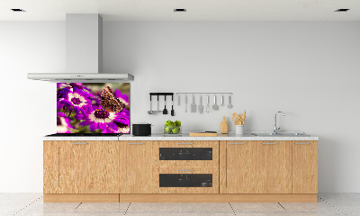 Kitchen splashback Flower butterfly