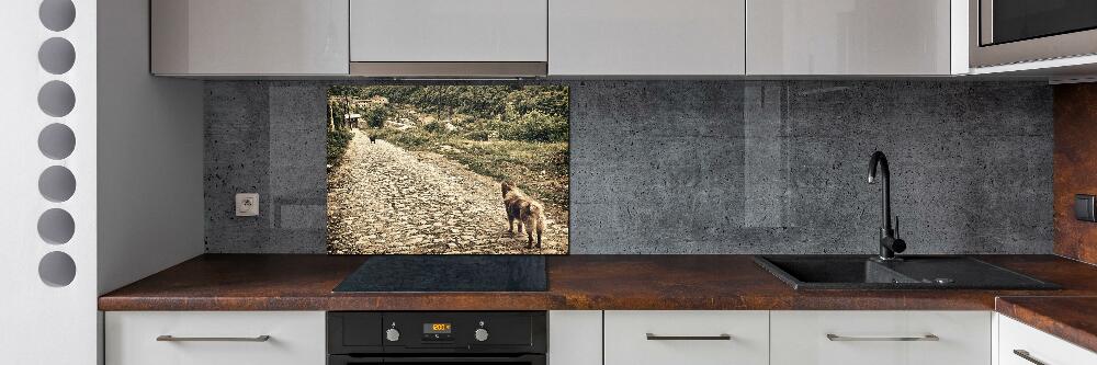 Kitchen splashback Two dogs on the hill