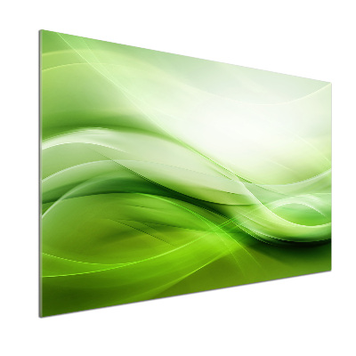 Cooker splashback Green waves