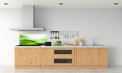 Cooker splashback Green waves