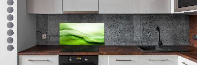 Cooker splashback Green waves