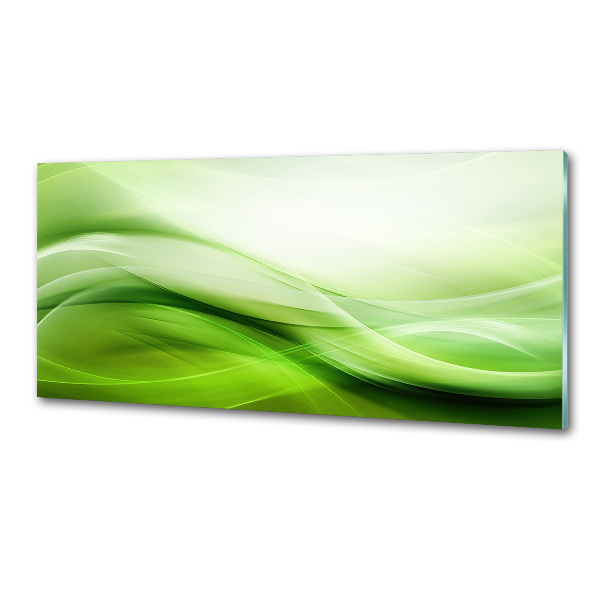 Cooker splashback Green waves