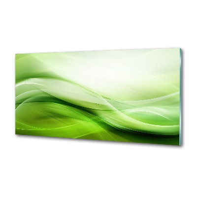 Cooker splashback Green waves