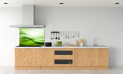 Cooker splashback Green waves