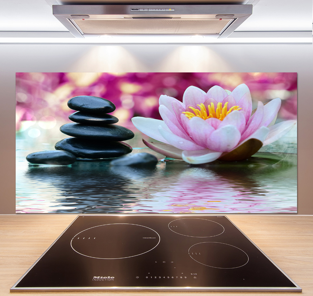 Kitchen wall panels water lily