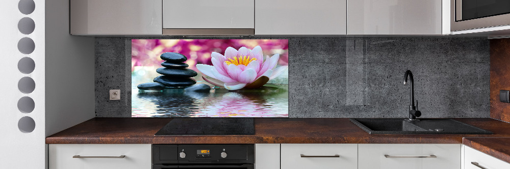 Kitchen wall panels water lily