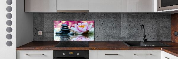 Kitchen wall panels water lily