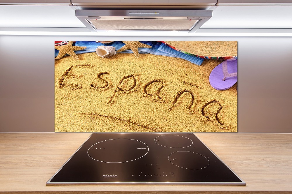 Cooker splashback Spain inscription