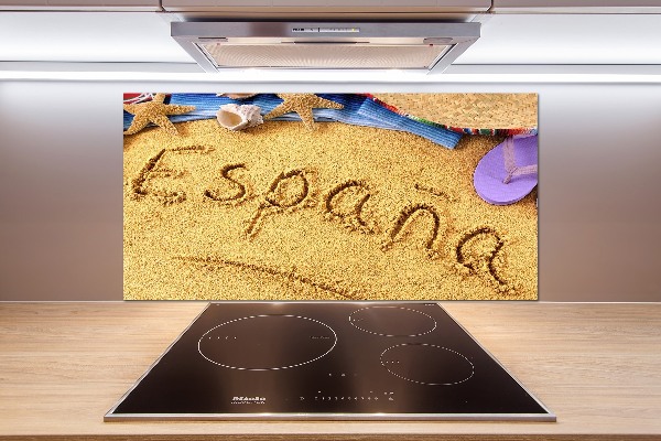 Cooker splashback Spain inscription