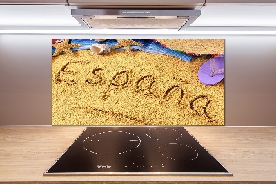 Cooker splashback Spain inscription