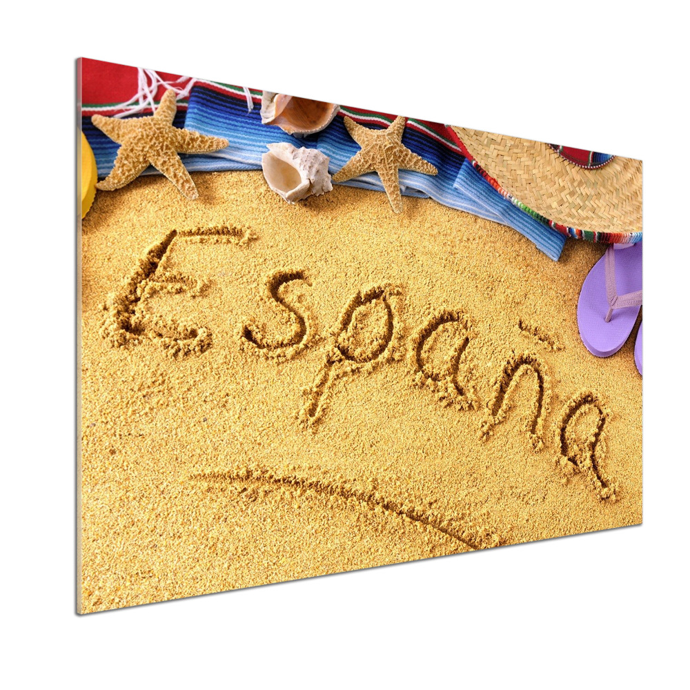 Cooker splashback Spain inscription