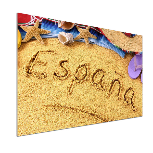 Cooker splashback Spain inscription