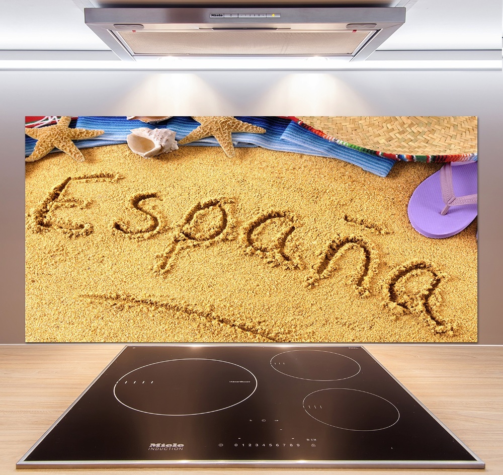 Cooker splashback Spain inscription